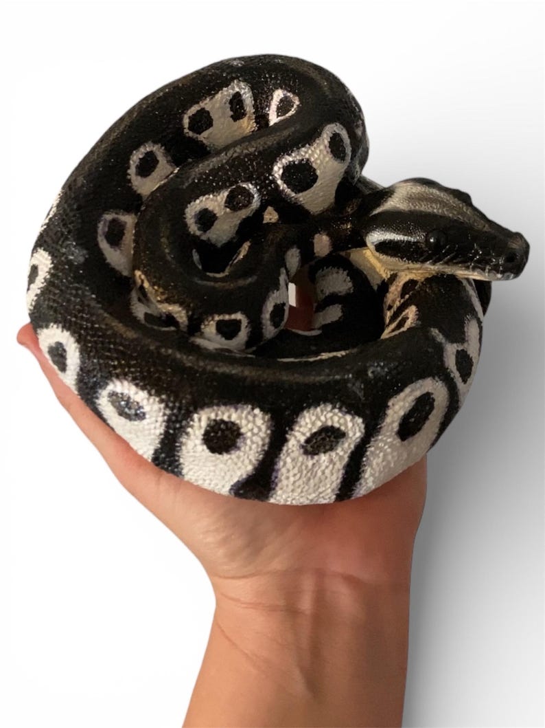 Custom Painted Python Statue - Hand-Cast Concrete Serpent, Garden Art image 9