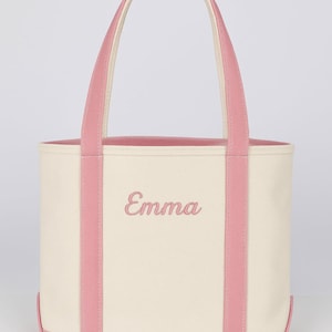 Embroidered Personalized Tote Bag - Bridesmaid Gift, Travel Bag, Beach Bag, Gift for Her, Custom Canvas Tote with Name, Bachelorette Tote