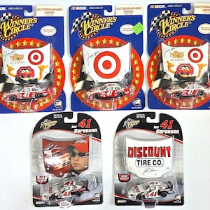 Lot of 5 Vintage NASCAR #41 Dodge Intrepid Diecast 1:64 - 2002 Jimmy Spencer / 2005 Reed Sorenson - Signed Hoods - New - Free Shipping