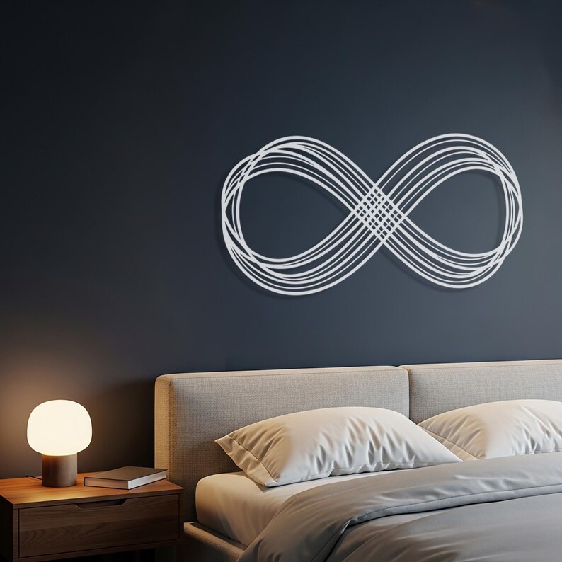 Infinity Metal Wall Art Minimal Modern Design, Gold Infinity Symbol ...