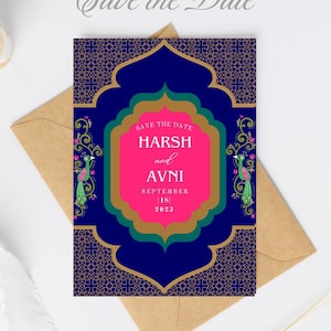 Indian Wedding Invitation Template • Earth Tone Editable Canva Invite • Boho Digital Download • Minimalist Desi Wedding Card Printable