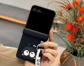 Korean Black Coal Ball Phone Case: Motorola Razr 50 Ultra, Shockproof