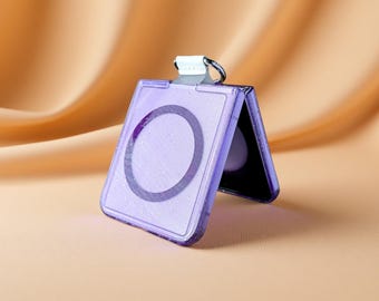 Glitter Magnetic Ring Case for Galaxy Z Flip: MagSafe Compatible, Shockproof