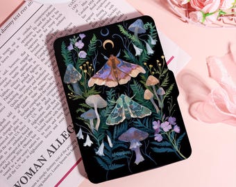 Colagem Wick Moth - Capa para Kindle totalmente nova, Capa para Kindle Paperwhite 2024, Personalização para Kindle Paperwhite, Kindle 11/12, Capa para leitor eletrônico, Presente para ela