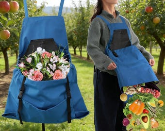 Sac de tablier de récolte, pochette de grande capacité, tissu oxford durable, tablier pour outils de jardinage