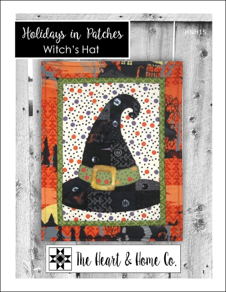 HNH15 Holidays In Patches Witches Hat Paper Pattern image 1