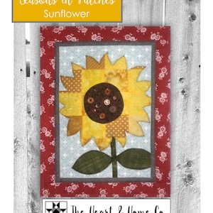HNH32 Jahreszeiten in Patches - Sunflower - Mini Quilt PDF Anleitung - The Heart and Home Co.