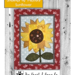 HNH32 Seasons in Patches - Sunflower - Mini Quilt PDF Pattern - The Heart and Home Co.