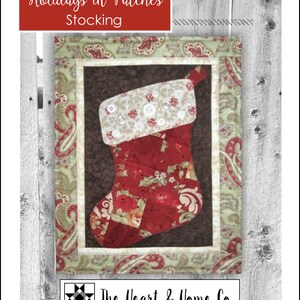 HNH09 Holidays in Patches Stocking PDF Pattern