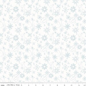 Santa&#39;s Tree Farm by Lisa Audit ~ Riley Blake C16454 Snowflakes Snowy ~ Sold by half yard & yard increments, cut continuously.