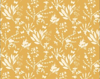 Desert Sway by Dandelion Fabric & Co 22WI-DS05 Wildflower Silhouette Goldenrod