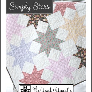 HNH209 Simply Stars Quilt Pattern ~ PDF Pattern ~ Fat quarter friendly