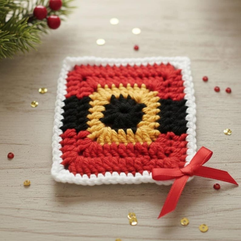 Santa Belt Granny Square Crochet Pattern (PDF Digital Download) - Etsy ...