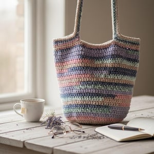 Crochet Tote Bag Pattern: US and UK Versions (PDF Download)