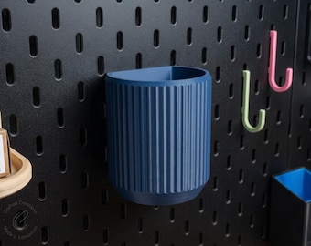 IKEA Skadis Pegboard Bin, Art Supply Holder, Craft Room Organizer, 3D Printed Storage Cup