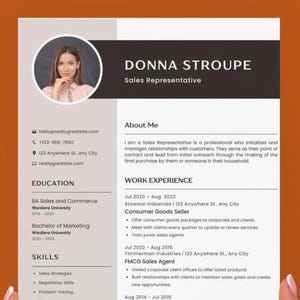 Resume Template | ATS Resume | Get Landed | Resume with Cover Letter | Canva Resume Template | CV Template | Word Resume Template