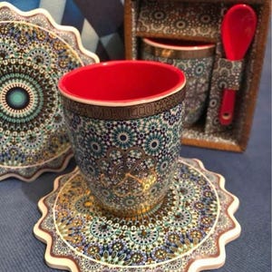 Moroccan patterned cups for decoration