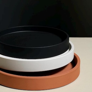 Jesmonite Ablageschale, tief, rund, 16,5 cm Durchmesser, modernes Design für Schminktisch oder Schlüssel, minimalistische Tischdekoration, Einzugsgeschenk