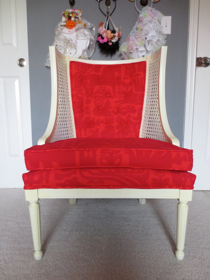 Seeing Red Wingback Marimekko Chair Etsy