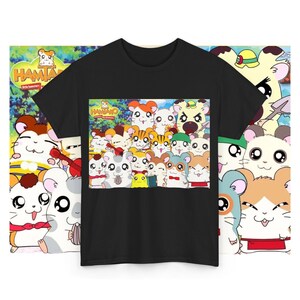 Camiseta Hamtaro Friends, regalo de fan de Hamtaro, camisa de anime retro, Hamtaro de dibujos animados, camiseta nostálgica de los años 90, idea de regalo de Hamtaro, ropa unisex Hamtaro