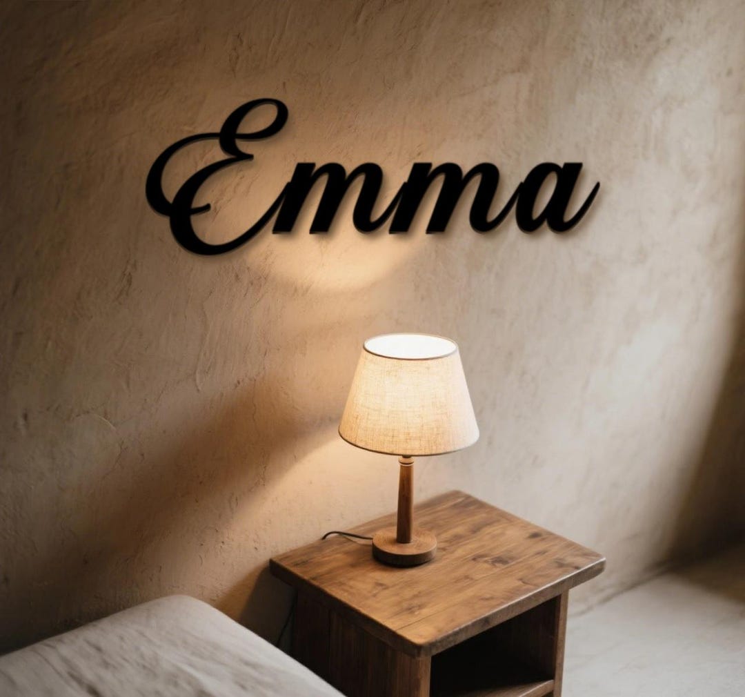 Custom Script Metal Words – Personalized Wall Name – Nursery Decor ...