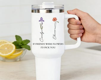 Flor de Nascimento do Jardim da Vovó, Presente de Dia das Mães para Mamãe e Vovó, Copo Térmico Personalizado de 1,2L, Presentes Exclusivos para Ela