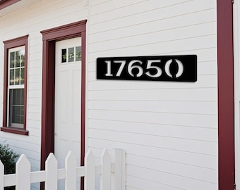 Placas de endereço personalizadas com números de casas modernas, números de casas de metal, números de casas, placas de endereço de rua, placas de decoração para porta de entrada, placas de rua