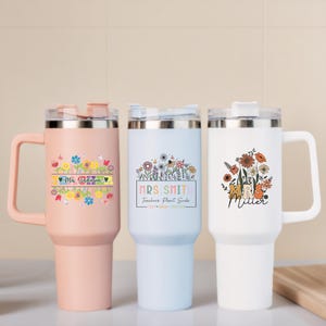 Teacher Gifts Personalized, Teacher Tumbler Wrap,Teacher Appreciation Gift Bulk, Personalized Teacher 40oz Tumbler,Teacher Gift,Teacher Week