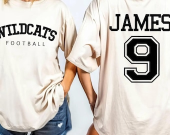 Custom Football Team Shirt: Personalized Name & Number, Game Day Tee
