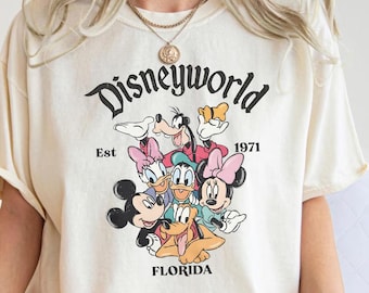 Comfort Colors Retro Disneyworld Florida Shirt, Vintage Disney World Est 1971 Tee, Magic Kingdom Shirt, Family Vacation Tee, Disney Trip Tee