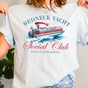 Camiseta estilo campesino Comfort Colors®, camiseta Country Lake Life, camiseta Southern Boat Party, camiseta social, camiseta Party In Slow Motion