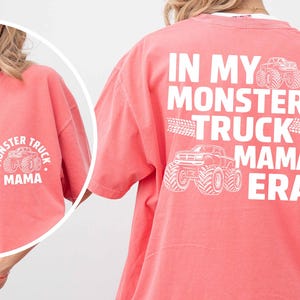 Comfort Colors Monster Truck Mama Shirt, Monster Truck Shirt, Boy Mom Shirt, New Mom Tee, Boy Birthday Party Tee, Mother and Son Shirt