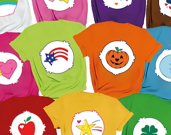Symbolic Bear Matching Group T-Shirts Cute Bear Nostalgia Costume,Cute Bear Characters Matching Friend