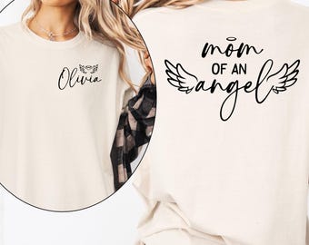 Comfort Colors Mom of An Angel Shirt: Customizable Memorial Tee