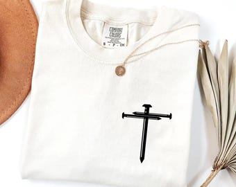 Comfort Colors Cross T-Shirt: Garment-Dyed Christian Tee