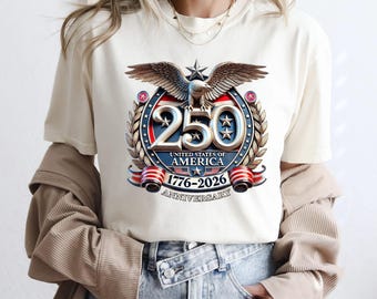 Comfort Colors USA 250th Anniversary Shirt, Patriotic Independence Day Tee