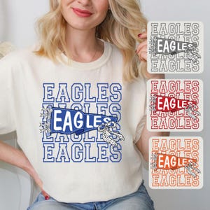 Komfortfarben © Maskottchen-Wimpel-Flaggen-Shirt, benutzerdefiniertes buntes Wimpel-Maskottchen-Shirt, Schulgeist-Hemd, passendes Team-T-Shirt, Heimkehr-Wimpel
