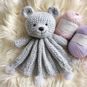 Crochet Teddy Bear Security Blanket Pattern: Easy Amigurumi Lovey (PDF Pattern)