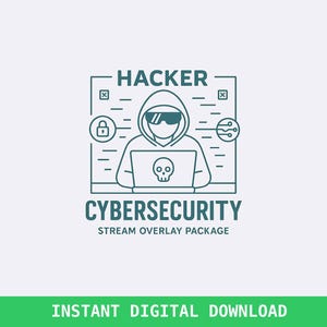 Hacker Cybersecurity Stream Overlay-pakket