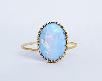 Antique Victorian Opal Ring, Victorian 10k Gold Ring, Australian Opal Ring, Antique Opal Gold Ring, Size 7, 10k Gold Ring