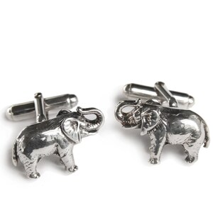 Elephant Cufflinks in Sterling Silver, Elephant Cuff Links, Men’s Cuff Links in Silver, Republican Party Cufflinks, Political Cufflinks