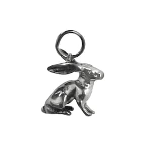 Sitting Rabbit Sterling Silver Charm