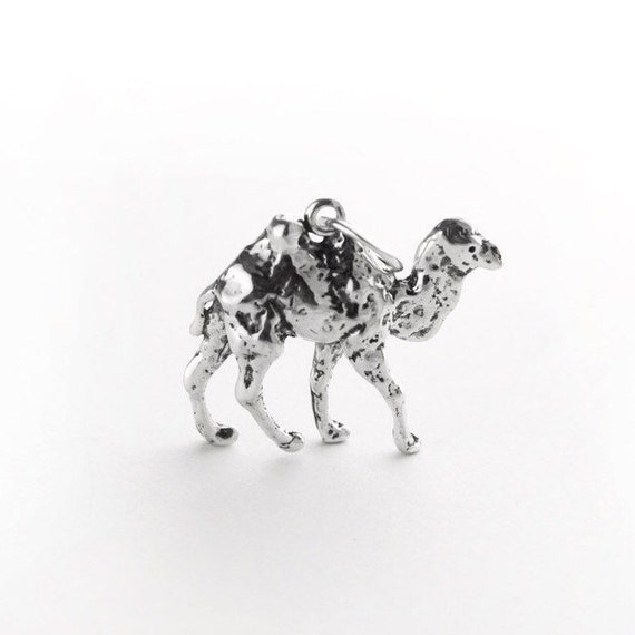 Camel Sterling Silver Pendant or Charm