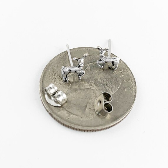 Tiny Deer Sterling Silver Stud Earrings: Nature L… - image 3