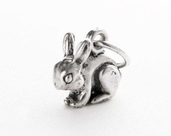 Little Bunny Rabbit Sterling Silver Charm