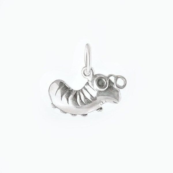 Bookworm Sterling Silver Charm