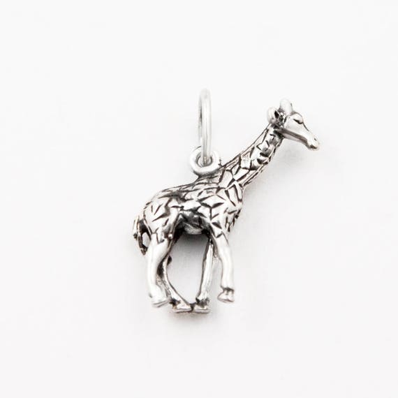 Giraffe Sterling Silver Charm - image 1