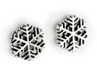 Petites boucles d’oreilles Snowflake Sterling Silver Stud