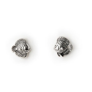 Small Tropical Fish Sterling Silver Stud Earrings