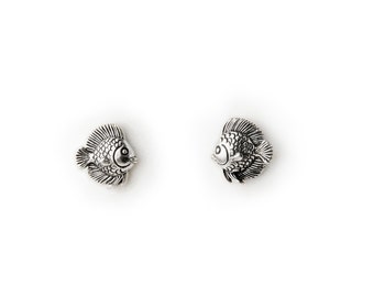 Small Tropical Fish Sterling Silver Stud Earrings